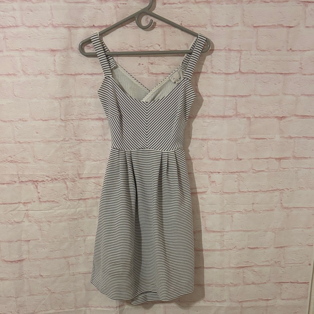 Postmark Anthropologie striped backless dress